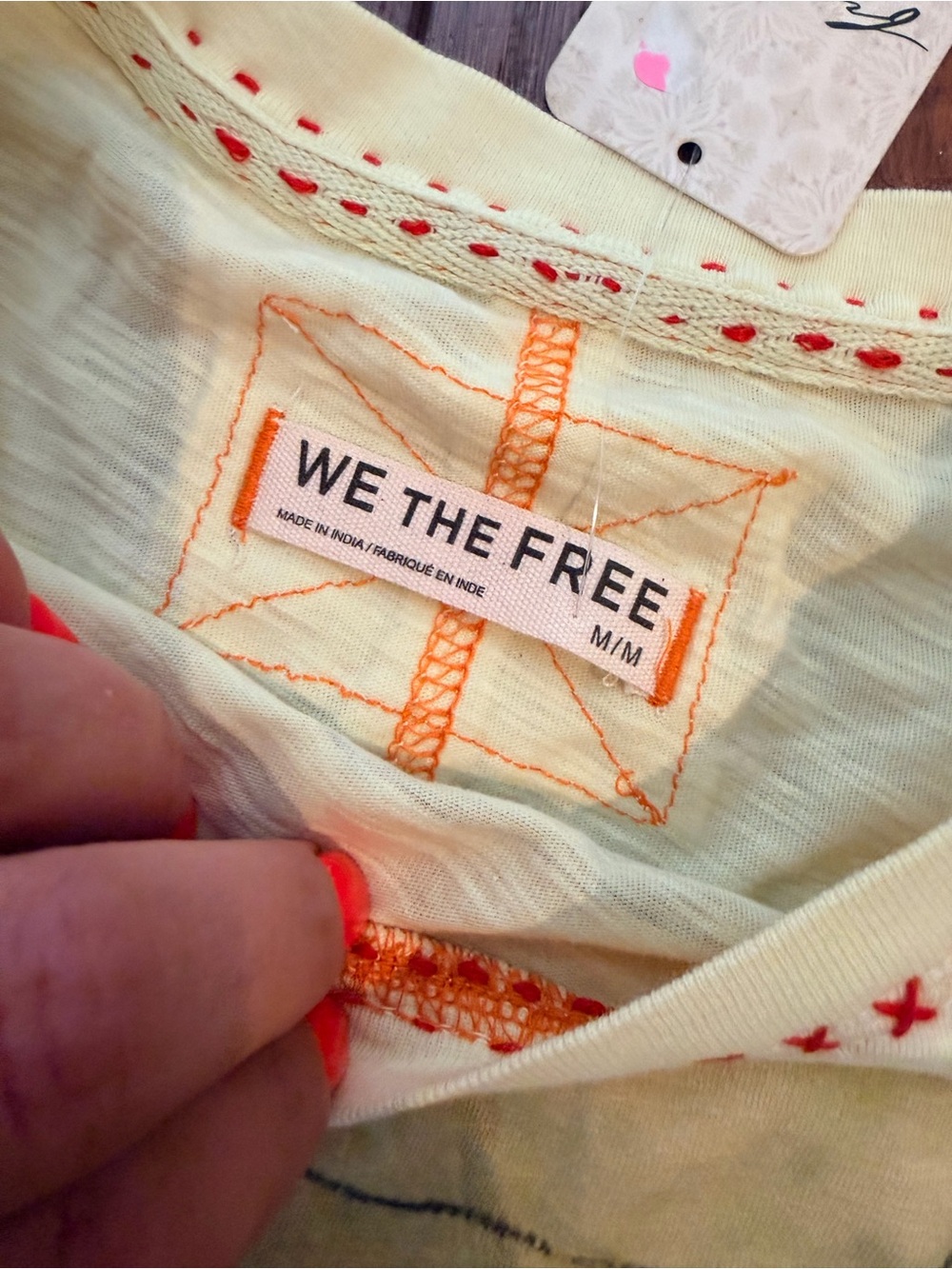 We The Free Cream Short Sleeve Tee with Tomato Can Graphic - Picture 3 of 3